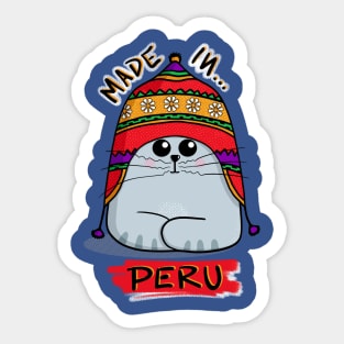 Cat Made in Peru! Sticker